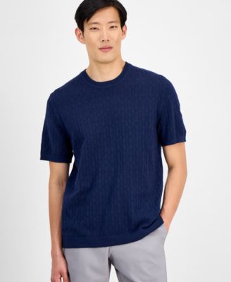 Alfani - Men's Textured Sweater T-Shirt