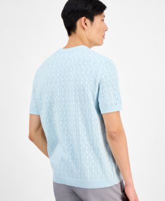 Men's Textured Sweater T-Shirt