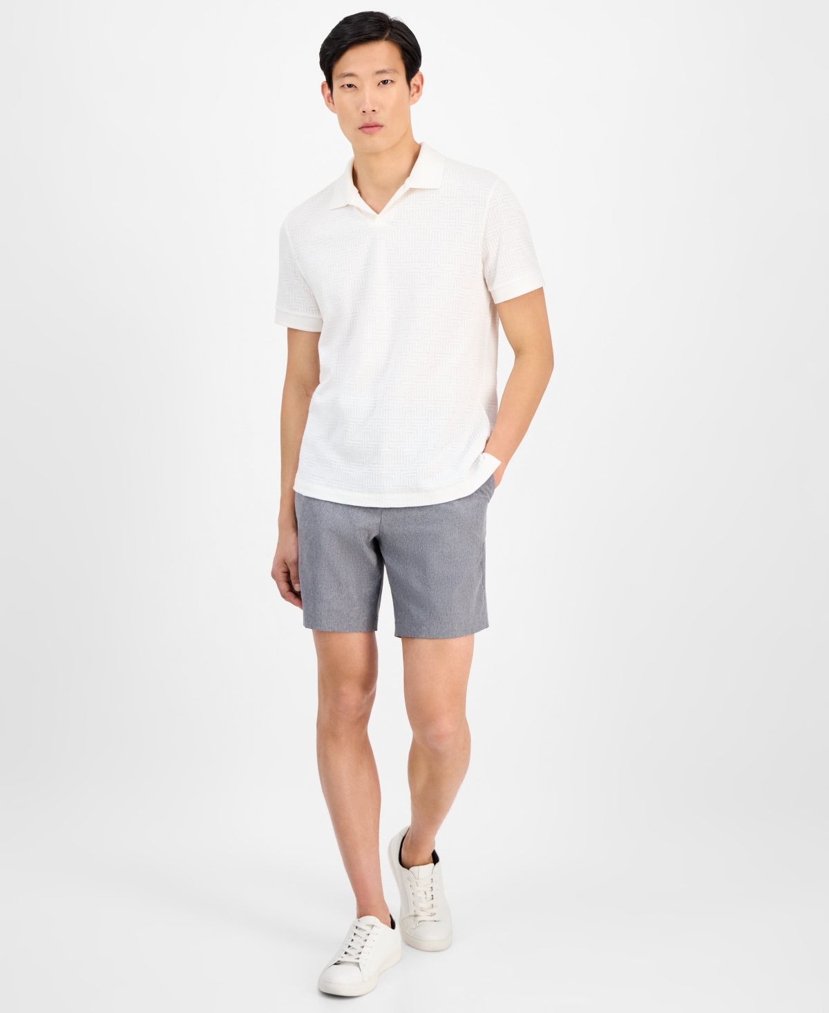 Men's Heather Smart Shorts, Exclusively at Macy's - Warm Walnut