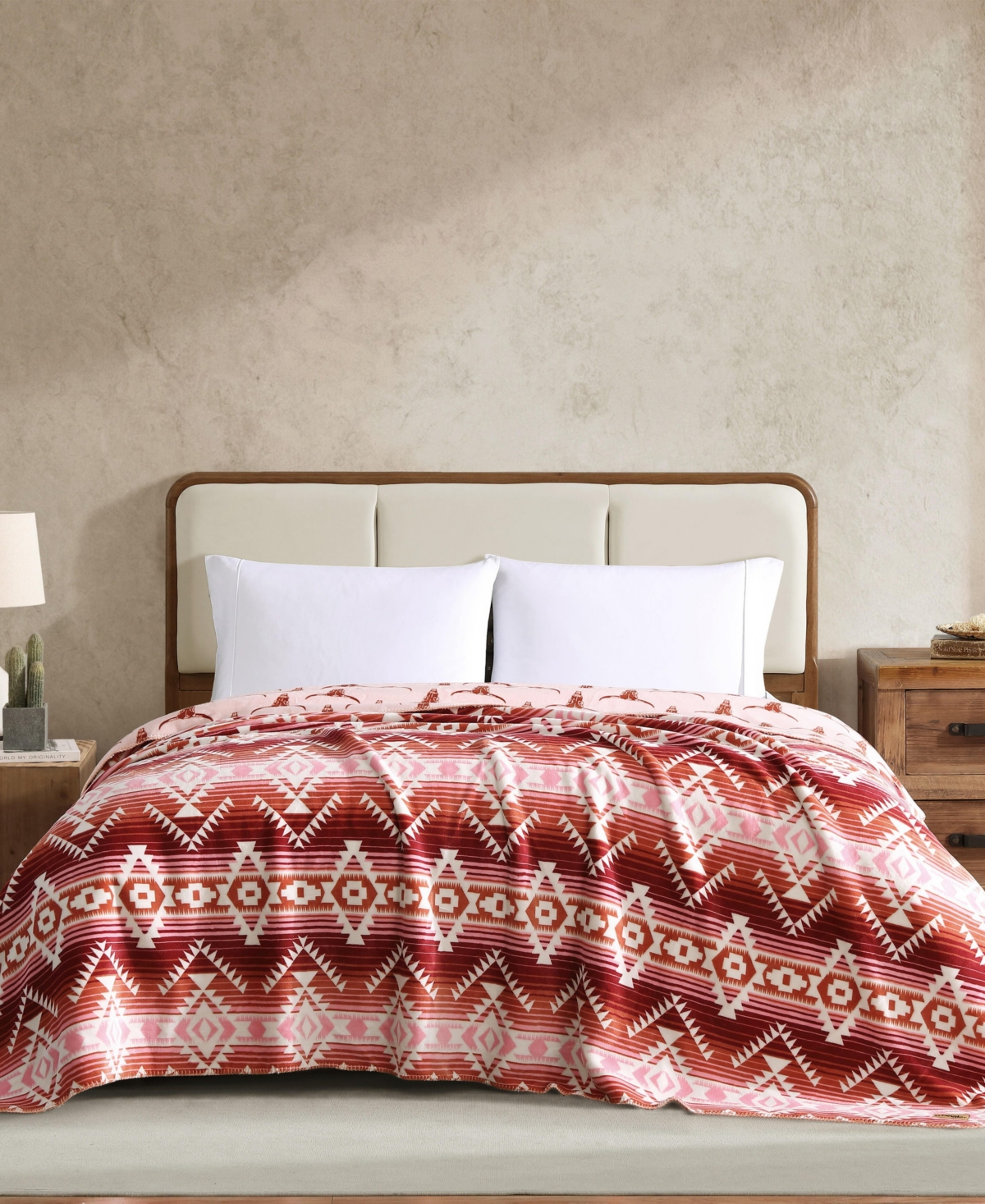 Wrangler Jericho Plush Reversible Blanket, Full/queen