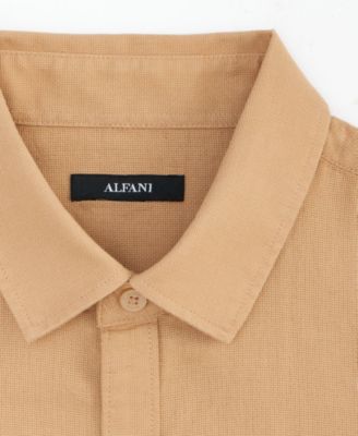 Men's Short-Sleeve Solid Textured Shirt, Created for Macy's  