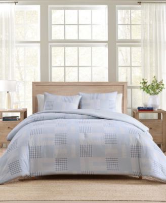 Tommy Hilfiger Hamptons Patchwork Cotton Comforter Set In Blue