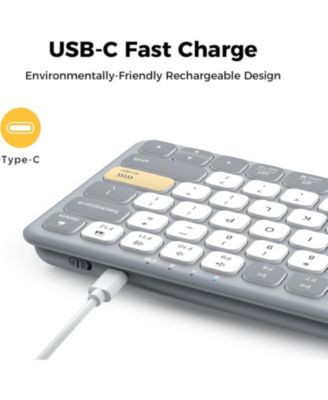 BK50 Compact Bluetooth Keyboard, Portable, Vibrant Colors, Silent Typing, Syncs with 3 Devices