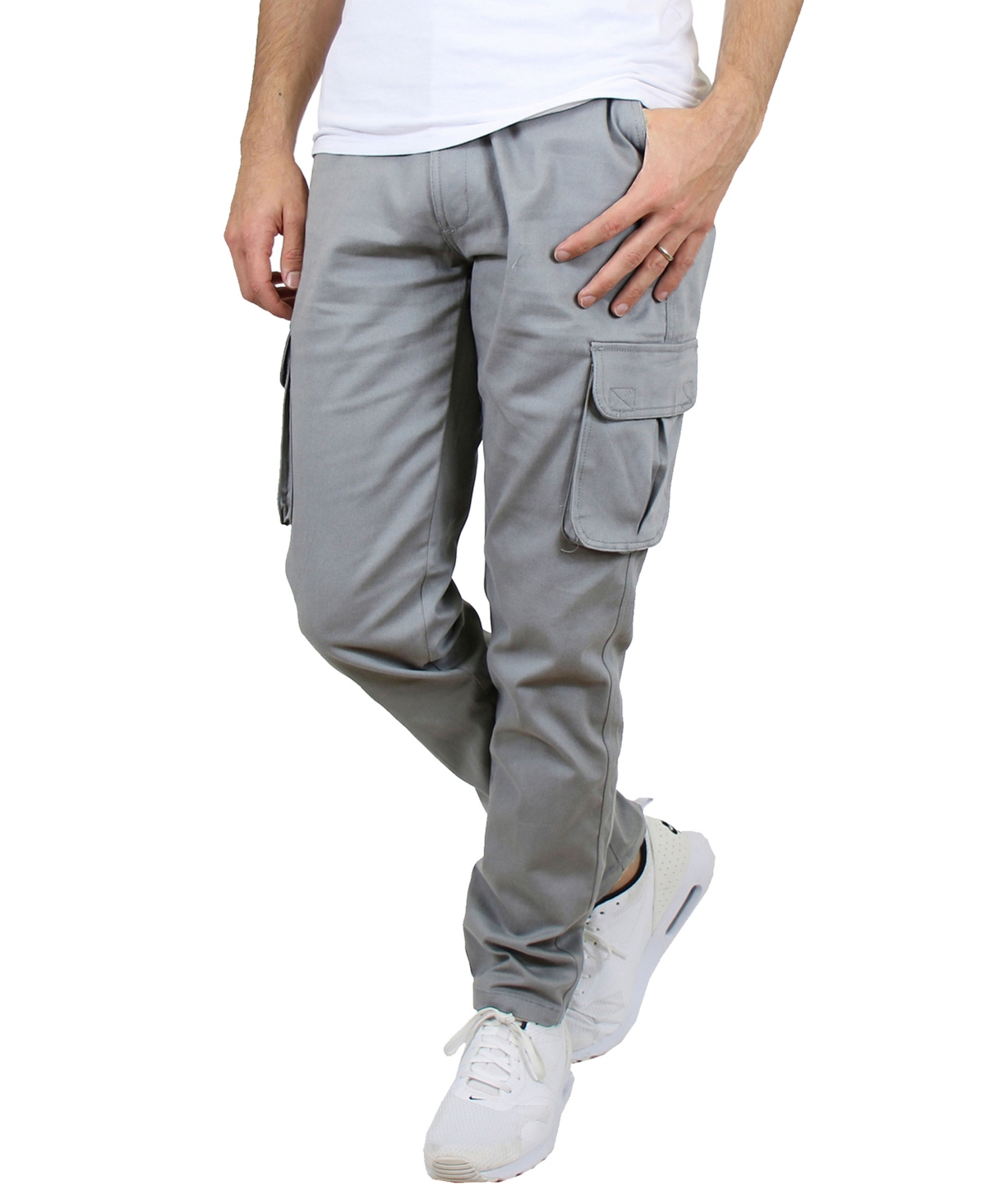 Blu Rock Men's Flex Stretch Cargo Pants In Gray