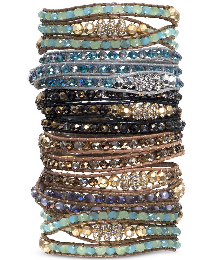 lonna & lilly Crystal or Glass Bead Wrap Bracelets - Macy's
