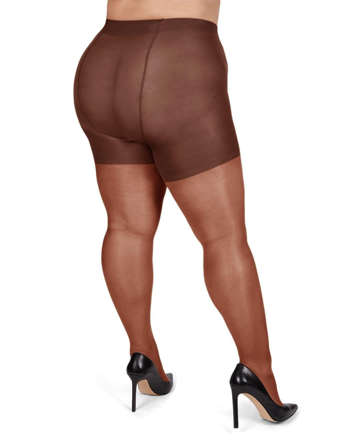 Memoi Plus Size Curvy Silky Sheer Control Top Pantyhose Mm-2240 In French Coffee
