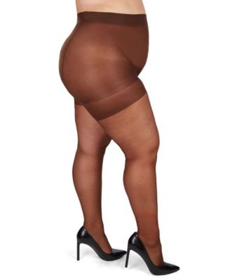 Plus Size Curvy Silky Sheer Control Top Pantyhose MM-2210	