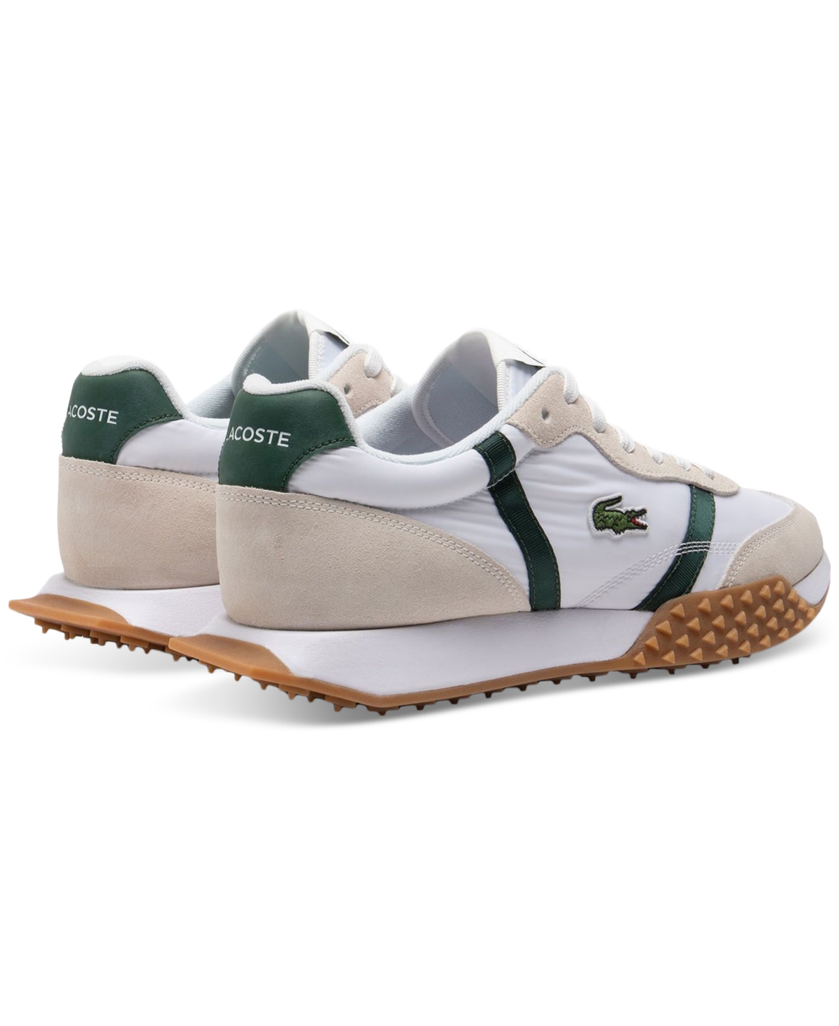 Lacoste L-spin Evo Sneakers In White,dark Green