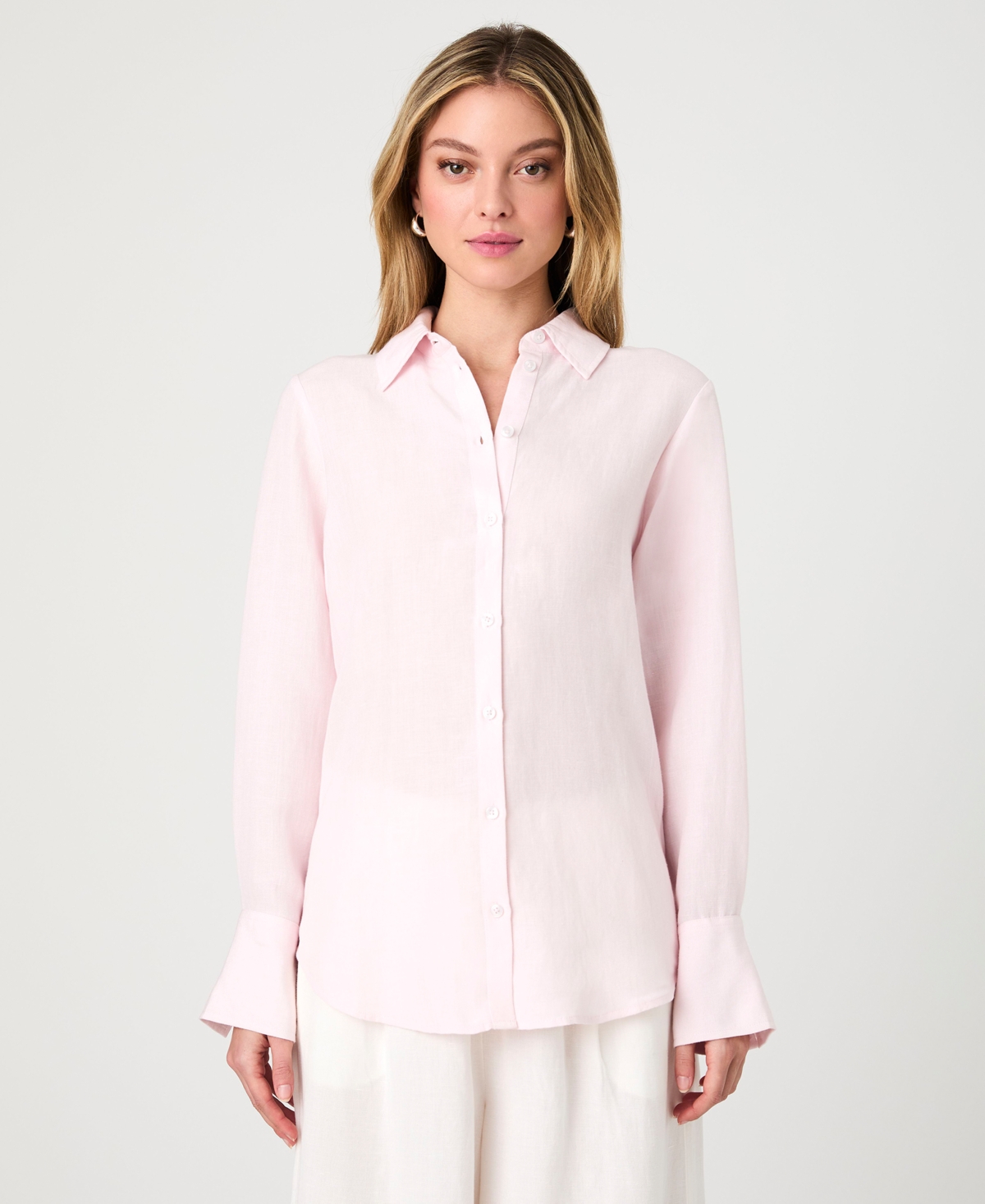French Connection Birdie Oversized Shirt In Sweet Pink