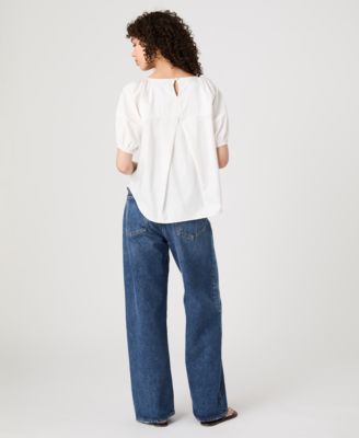 Women's Alexis Cotton Puff-Sleeve Top
