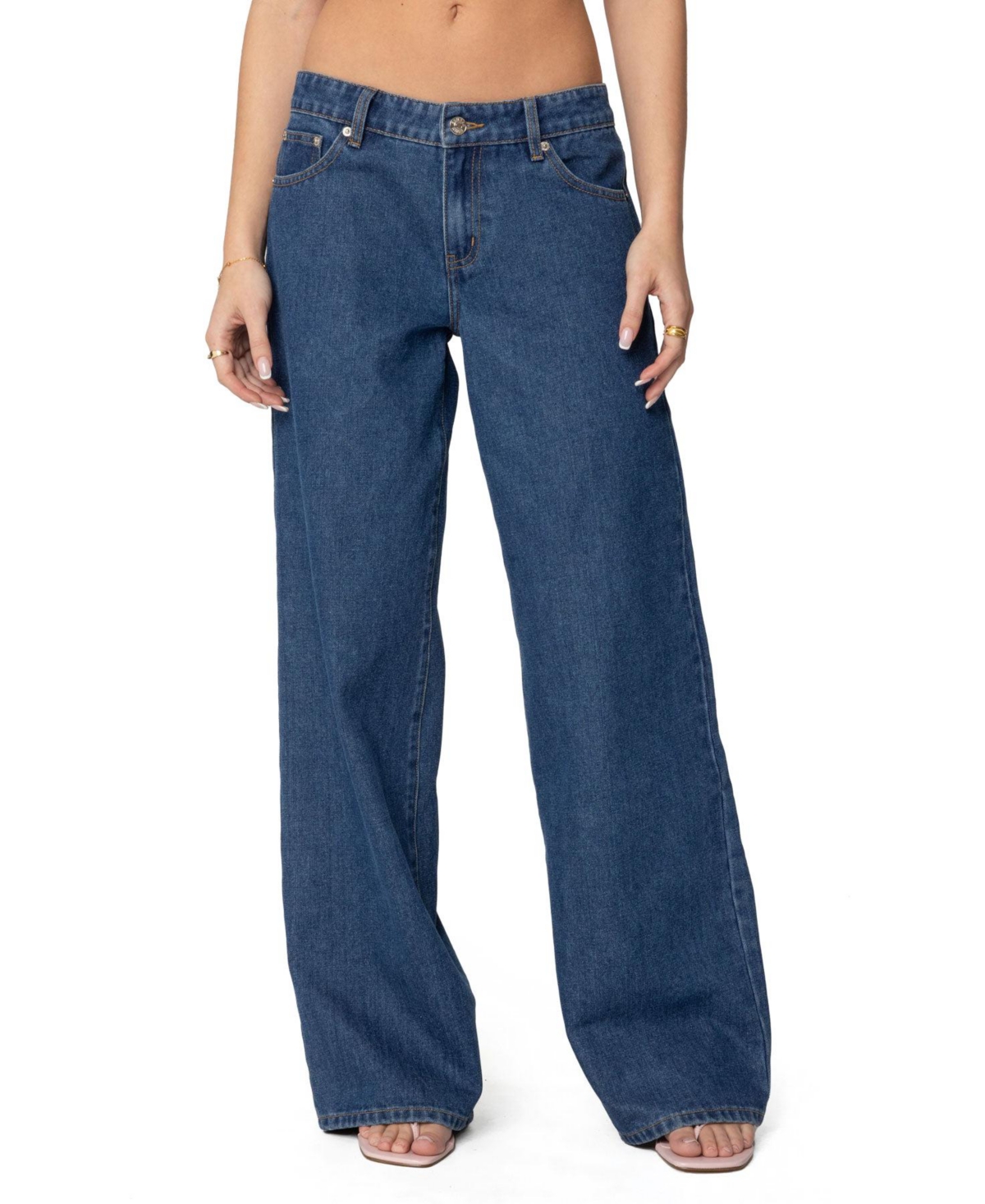 Women's Lacey Pocket Low Rise Jeans - Blue