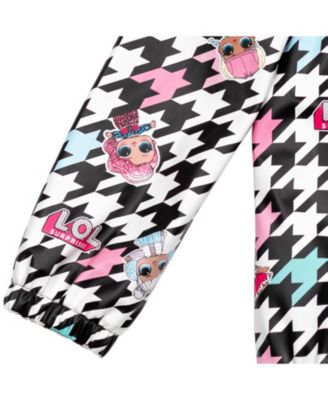 Girls Zip Up Waterproof Hooded Rain Jacket Coat