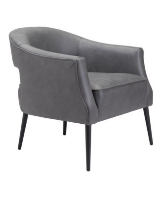 Faux Leather and Gold Armchair for Stylish Living Room or Office Decor