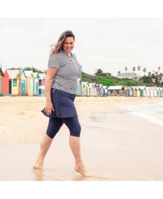 Plus Size Half-Zip Adele Swim Top