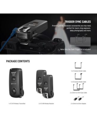 FC-16 2.4G Wireless Camera Shutter Studio Flash Trigger with Two Receivers, Compatible with Canon Rebel T3 XS T4i T3i T2i Xsi EOS 1100D Mark IV 1D Mark III 5D Mark III 5D Mark II 50D 40D