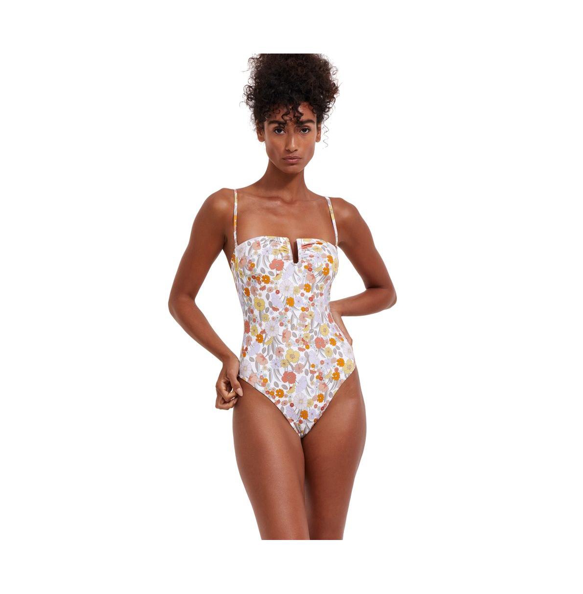 Women's Botanic Party Bandeau One Piece Swimsuit - Multi