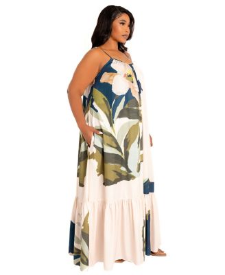 Women's Floral Voluminous Maxi Dress