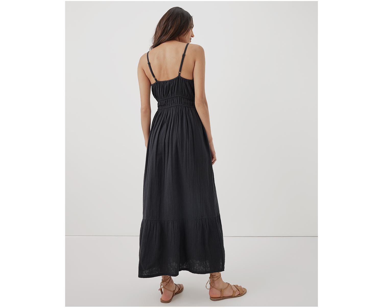 Women's Organic Cotton Coastal Double Gauze Cami Maxi Dress