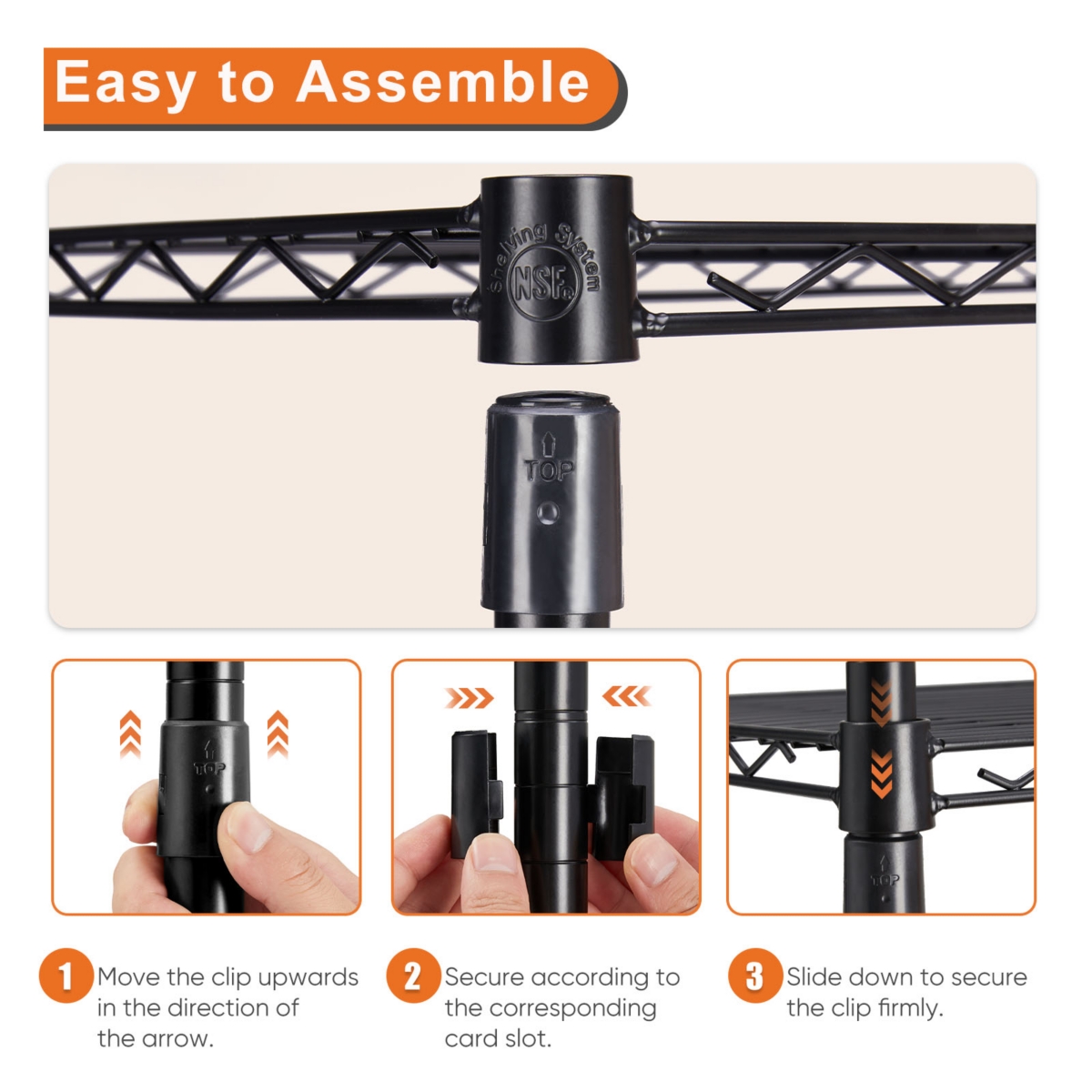 Storage Shelving Unit, Adjustable Metal Wire Racks Heavy Duty Standing Shelf Organizer for Kitchen