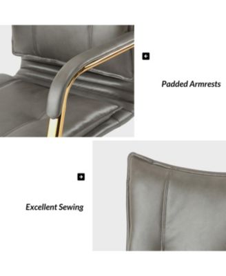 Modern Home Office Desk Chair with Golden Legs