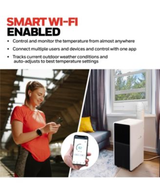 13,500 BTU Slim & Smart WiFi Portable AC with Fan, Dehumidifier, Alexa/Google Home Voice Control – Cools Up to 660 Sq. Ft., HX4CESVWG0 (10,000 BTU SACC)