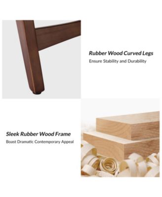 Mid-century Modern Borah Side Chair with Faux Leather Back