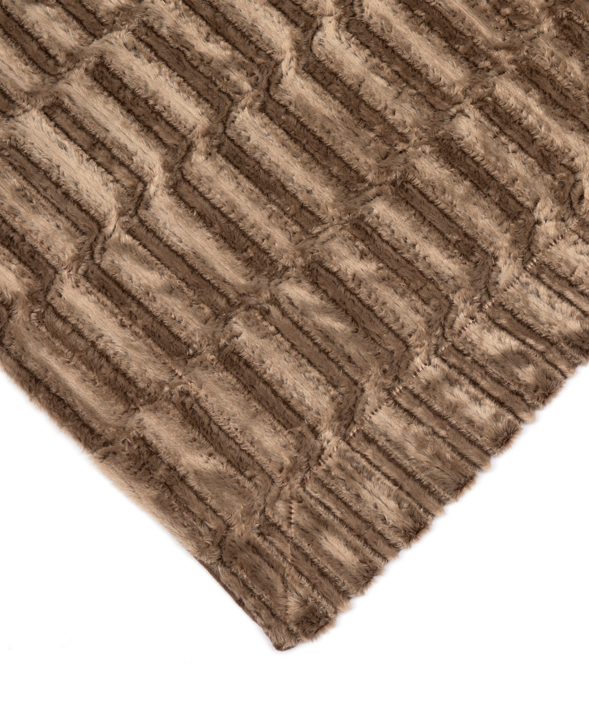Cheer Collection Luxuriously Soft Faux Fur Design Blanket, 60" X 70"