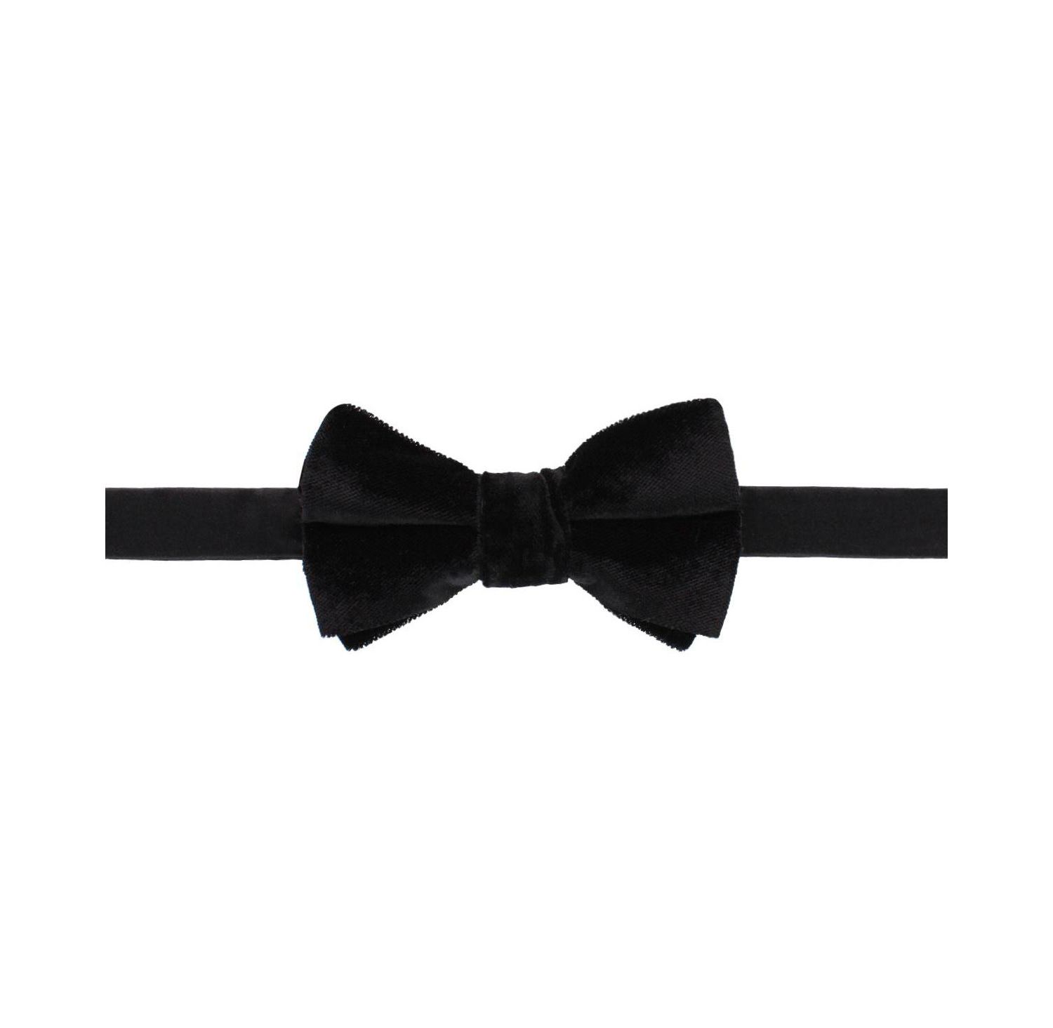 Men's Poirot Velvet Solid Colored Bow Tie