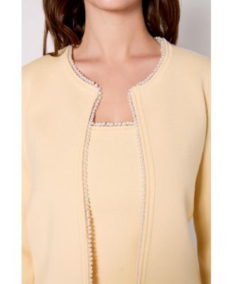 Women's Pearl Trim Knit Cardigan