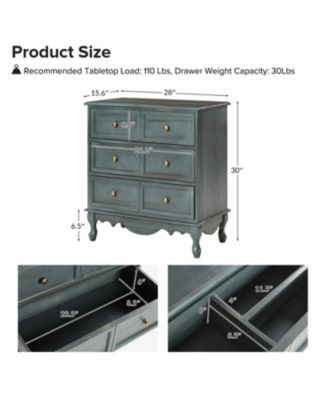 Hippe 32" Height 3 - Drawer Bedside Table with Solid Wood Legs