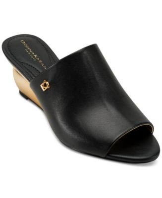 Donna Karan New York Women's Donna Wedge Mule Sandals - Macy's