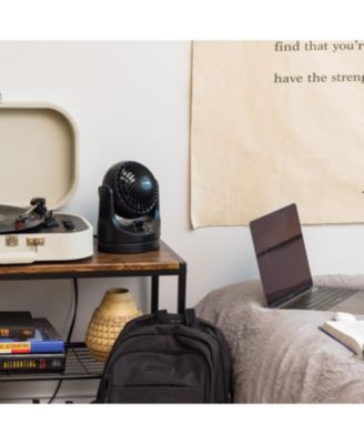 USA WOOZOO Fan, Small Oscillating Desk Fan, Table Air Circulator, 3 Speeds, 32ft Max Air Distance, Mini Fan 8 Inches, 112° Adjustable Tilt, Black