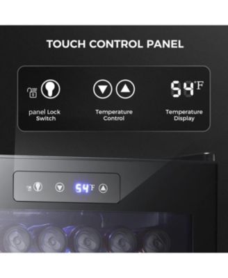 4.5 Cu.ft Beverage Cooler Compact Drink Fridge with Glass Door and Digital Temperature Control