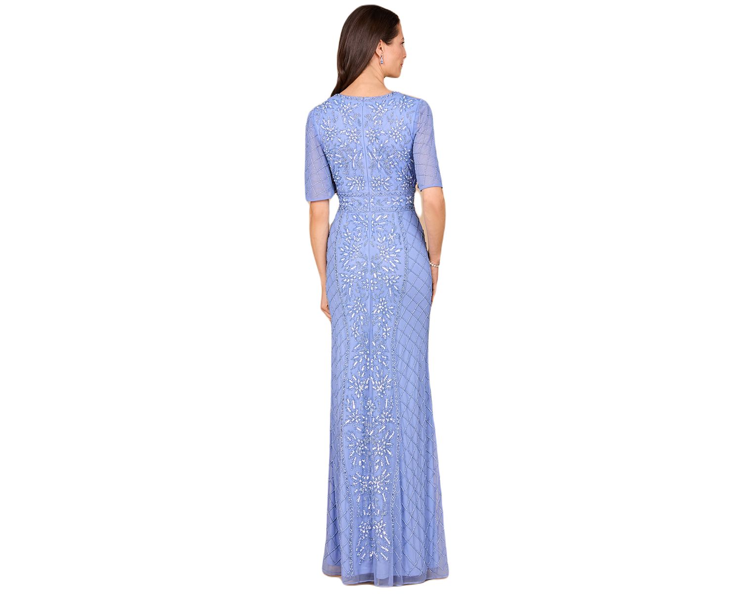 Women's Floral Beaded Cocktail Fringe Dress