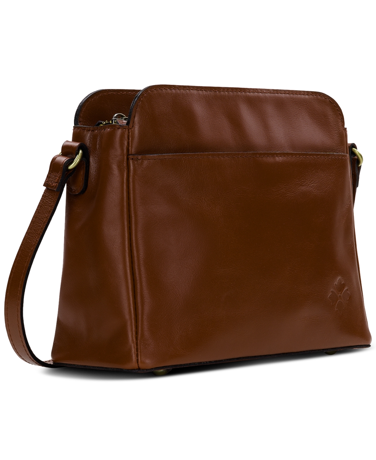 Shop Patricia Nash Ithaca Small Leather Crossbody Bag In Cognac