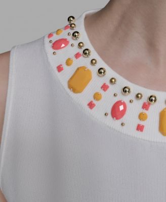 Women's Embellished Sleeveless Top