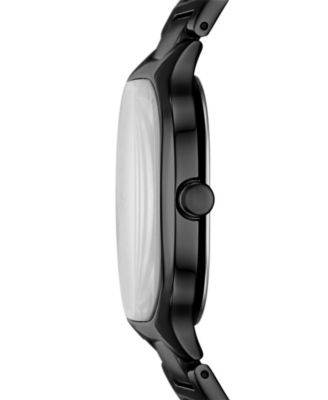 Men's Mellem Quartz Three-Hand Black Stainless Steel Watch, 40mm