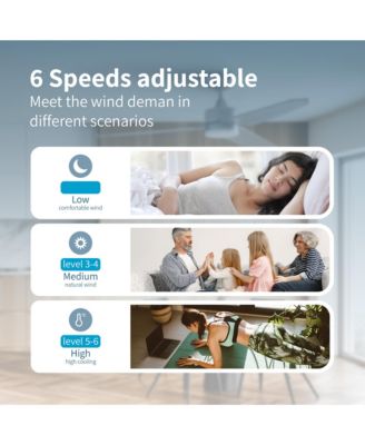 All Seasons 52" Ceiling Fan with Light, Quiet, Alexa/Google, 3 Color LED Lights, Reversible