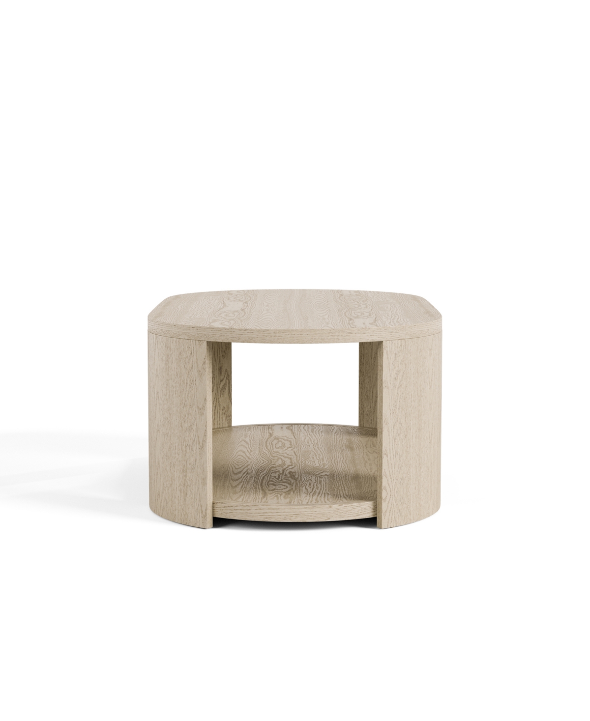 Furniture of America 18" Oak Rubberwood Rosin Oval Modern Coffee Table