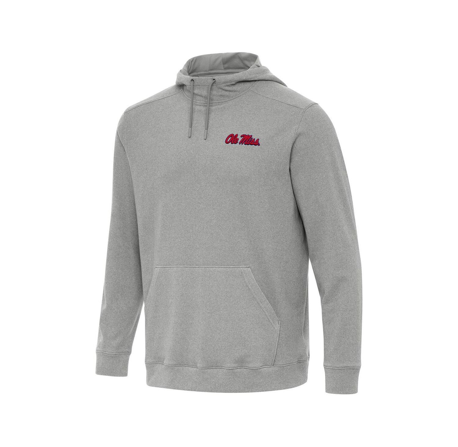 Men's Heather Gray Ole Miss Rebels Cloud Pullover Hoodie