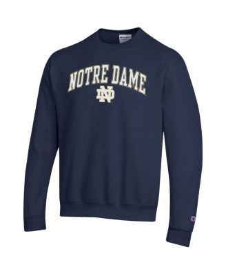 Men's Navy Notre Dame Fighting Irish Arch Over Logo Pullover Sweatshirt