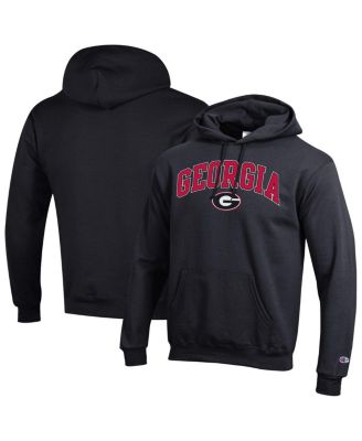 Champion - Men's&nbsp; Black Georgia Bulldogs Arched Logo Fleece Pullover Hoodie