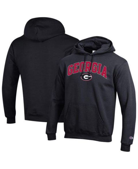 Мужское худи Champion Red Georgia Bulldogs Arch Over Logo Pullover, цвет: Чёрный