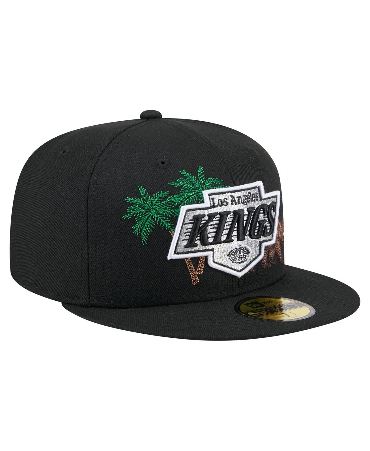 NEW ERA MEN'S BLACK LOS ANGELES KINGS STATE STITCH 59FIFTY FITTED HAT