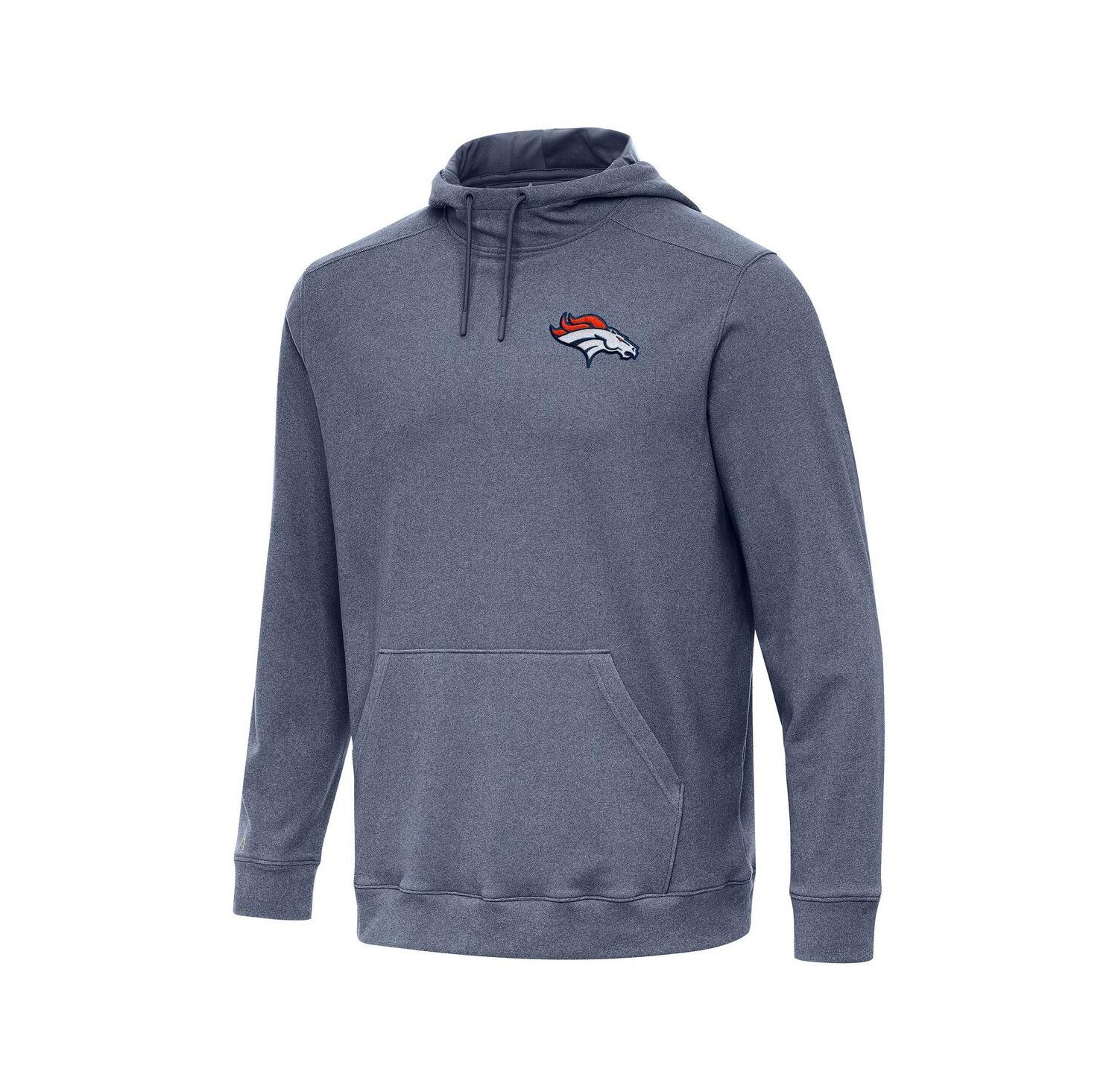Men's Heather Navy Denver Broncos Cloud Pullover Hoodie