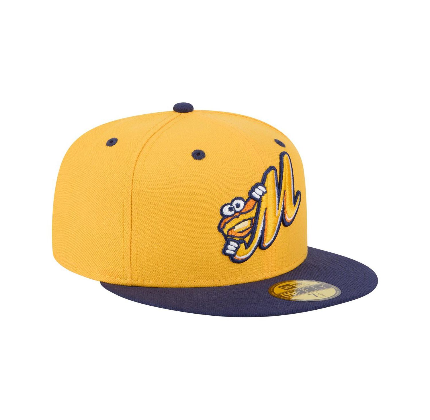 Men's Gold/Navy Montgomery Biscuits Authentic Collection 59FIFTY Fitted Hat