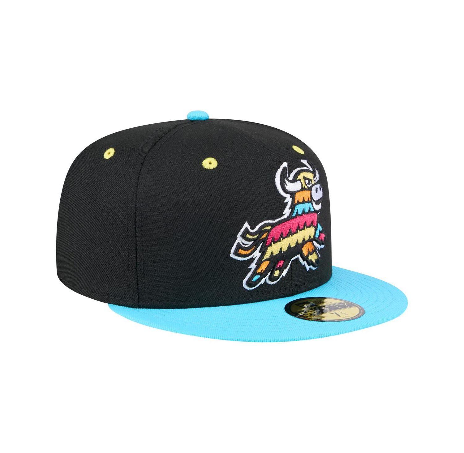 Men's Black/Aqua Erie SeaWolves Copa de la Diversion 59FIFTY Fitted Hat