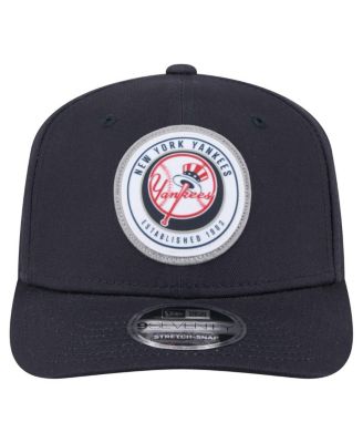 Men's Navy New York Yankees Circle Patch 9SEVENTY Stretch-Snap Hat