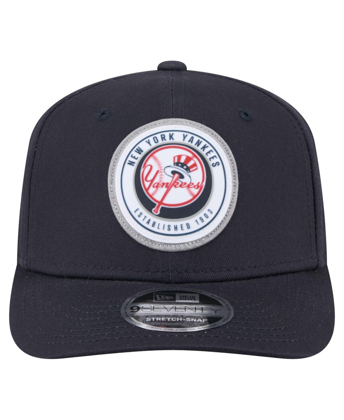 NEW ERA MEN'S NAVY NEW YORK YANKEES CIRCLE PATCH 9SEVENTY STRETCH-SNAP HAT 