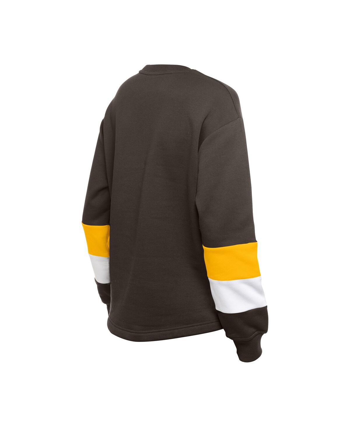 New Era Women's Brown San Diego Padres Game Day Color Pullover Sweatshirt In Brown